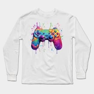 Retro Melting Gamepad #1 Long Sleeve T-Shirt